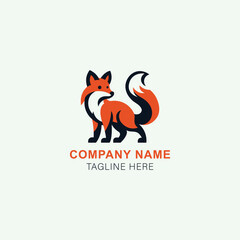 Modern Vector Illustration of a Stylized Fox with Bold Colors