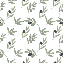 seamless pattern with olives