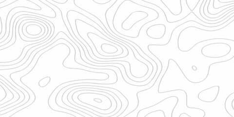 Topographic map background geographic line map with seamless ornament design. The black on white contours vector topography stylized height of the lines map. © Alibuss