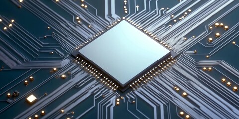 Artistic Renderings of Advanced High-Tech Digital Technology and Cyber Security Server Components