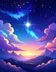 Colorful celestial landscape (1)