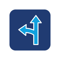Sign Flat Blue Icon