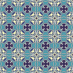 Geometric Floral Tile Repeat