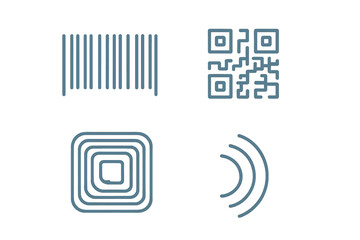 Various types of codes and symbols used for product identification and information access