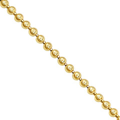 Beaded Gold Chain Divider. Arrange a single horizontal line of uniform gold beads/links tightly connected to form a continuous linear chain