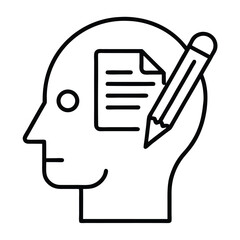 Obraz premium Creative Writing and Knowledge Concept Icon