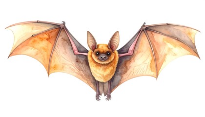 Fototapeta na wymiar Watercolor bat illustration (1)
