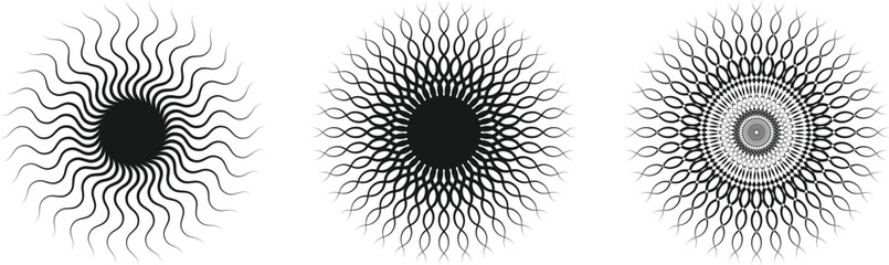 Monochrome Mandala Illusions Abstract Circular Symmetry in Black and White
