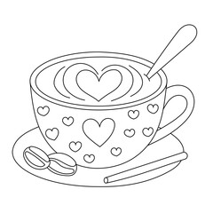 A cup of coffee with heart