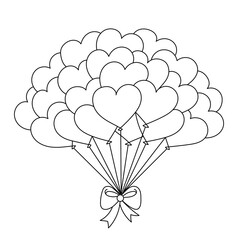Valentine heart balloons