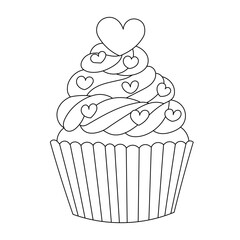 Valentine cupcake doodle