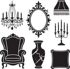 Collection of diverse religious and holiday symbols in silhouette