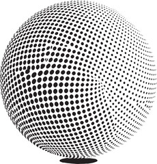 Abstract Sphere With Halftone Dots 19112