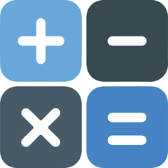 Obraz premium Vector art of calculator app icon featuring mathematical symbols
