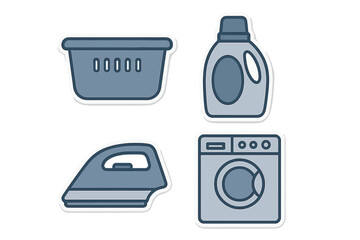 Obraz premium Essential laundry items for effective washing and cleaning at home