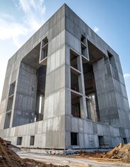 Concrete structure under construction