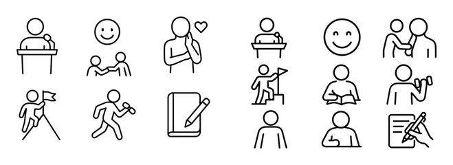 Minimalist Self-Esteem Icons