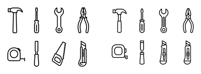 Obraz premium Minimalist Toolbox Icons
