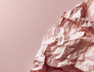 Crinkled pink paper texture