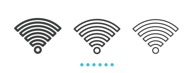 Smart Home Wi-Fi icon. Thin linen icon vector.