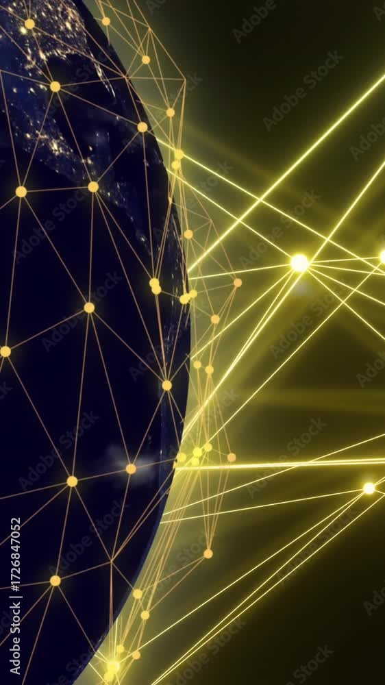 Poster animation of globe with network of connections