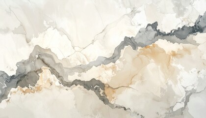 Subdued vintage marble texture wallpaper in beige and gray tones