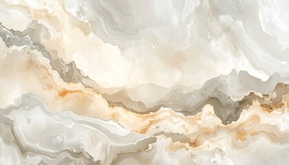 Subdued vintage marble texture wallpaper in beige and gray tones
