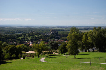 Landscape - Devín village with the ruins of Devin castle