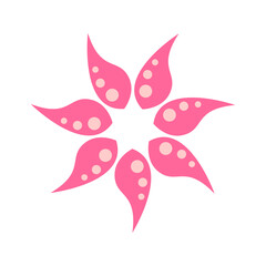 transparent elements for the Hispanic Heritage Month design. Abstract illustration of simple Blooming Flowers and simple style circle  ornaments with soft colors