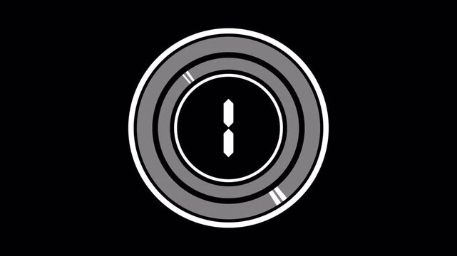 Futuristic 5 Second Digital Countdown Timer with Segmented Circle Animation on Black Background | Motion Graphic Loop