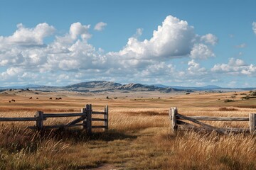 Obraz premium Peaceful rural life evokes freedom and serenity.