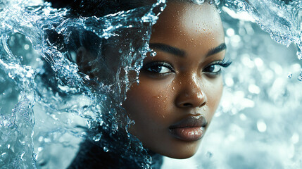 Futuristic Eco-Friendly Transparent Dress &ndash; Stylish Black Hipster Model Fashion Photoshoot