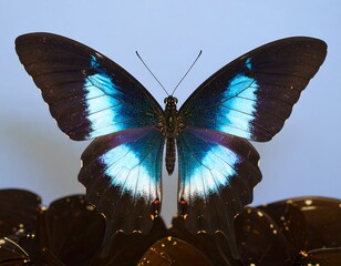 Striking blue butterfly