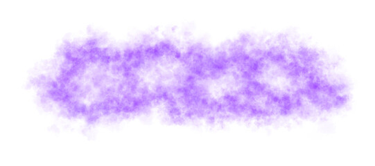 Dense violet smoke cloud with soft edges and transparency effect on a black background for magical, surreal, or mysterious visual themes