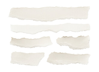 Set of torn paper edges with jagged, artistic look.
