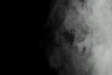 Fototapeta premium White smoke powder dust cloud isolated on transparent background abstract explosion particles texture overlay for graphic design art