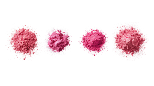 pink powder on transparent background