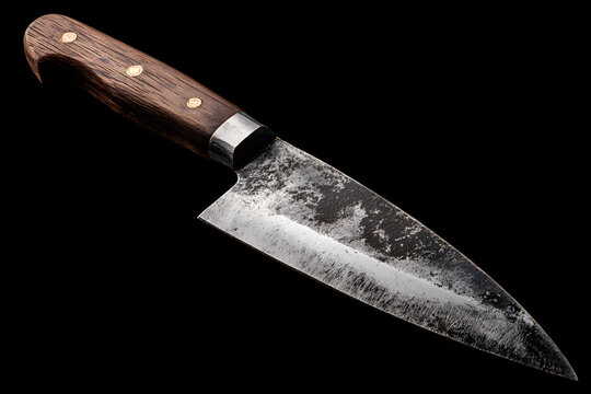 knife isolated on black background