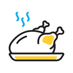 Vector multi color icon for Broil