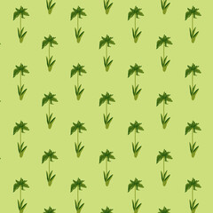 seamless floral pattern in green background