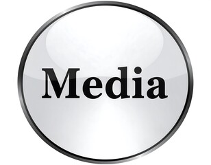 White button with the word Media