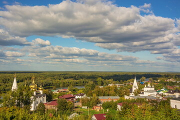 Top view of the ancient Russian town of Gorokhovets