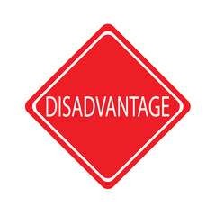  Grunge blue disadvantage word square rubber seal stamp on white background