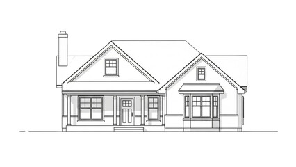 AutoCAD House Plan Vector Illustration – Building Project for Construction Industry Background AI EPS PNG JPEG
