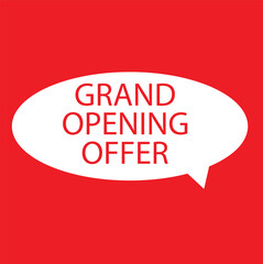 Grand opening banner template retail promotion and announcement. vector icon