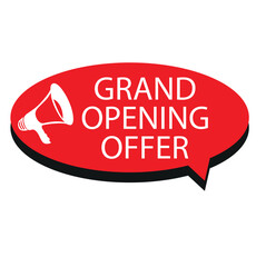  Grand opening banner template retail promotion and announcement. vector icon