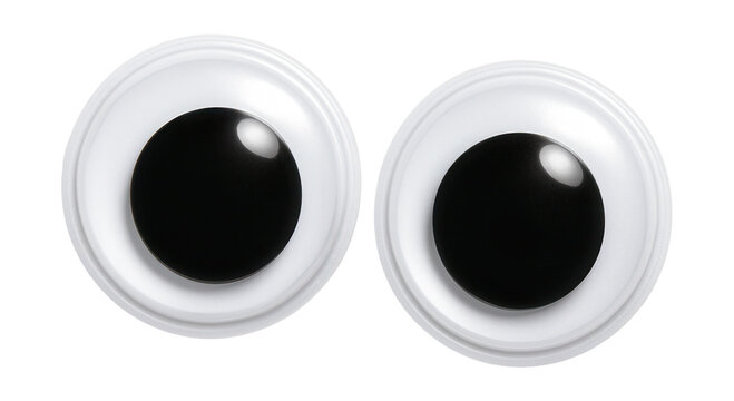 A pair of googly eyes for crafts.