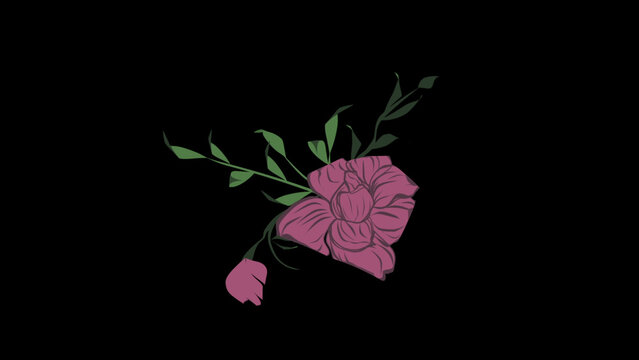 Flower Romantic Animation Element 05