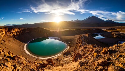 Stunning Andean landscape, vibrant colors