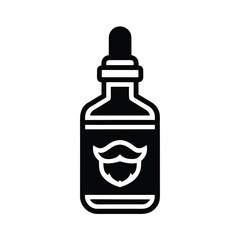 Beard Oil Bottle Icon Clean Line